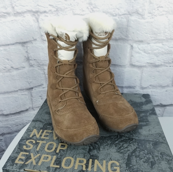 The north face Nuptse Purna II boots brown new size 10 - Picture 2 of 14